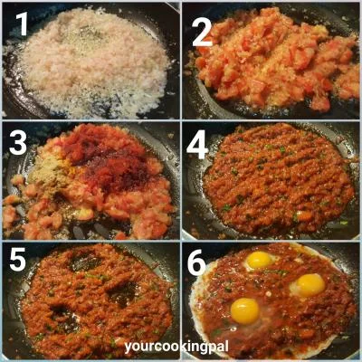 Akoori ( Indian styled Scrambled eggs ) preparation