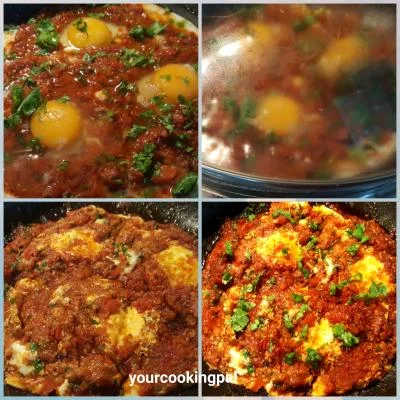 Akoori ( Indian styled Scrambled eggs ) preparation