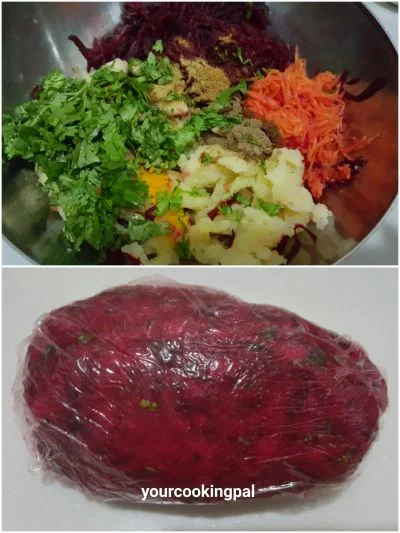Beetroot Cutlets preparation