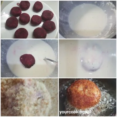 Beetroot Cutlets preparation