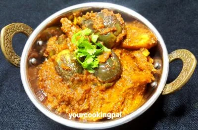 Bharli Vangi - Maharashtrian style stuffed Eggplants preparation photo 4