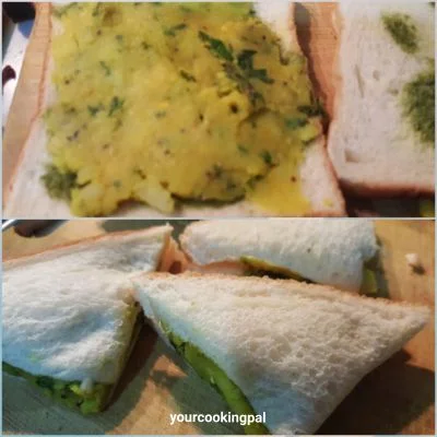 Bread Pakoda preparation