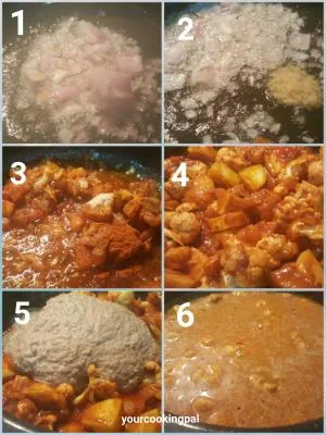 Cauliflower Potato Curry preparation