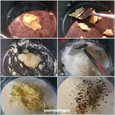 Cheese Fondue preparation