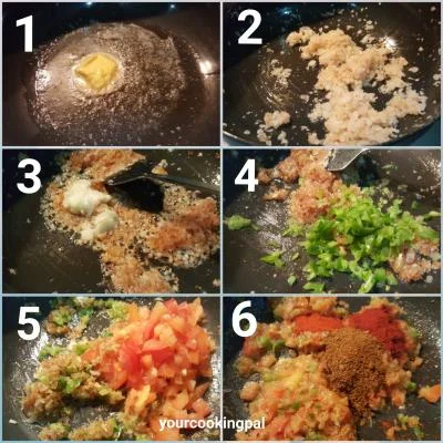 Cheese Pav Bhaji Fondue preparation