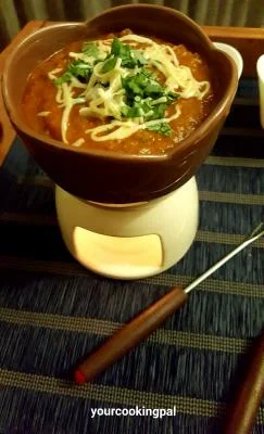 Cheese Pav Bhaji Fondue preparation photo 1