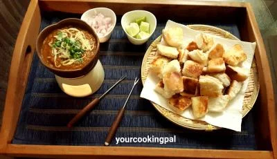 Cheese Pav Bhaji Fondue preparation photo 2