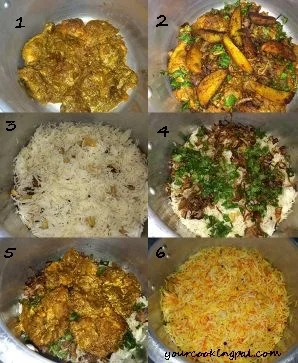 Chicken Biryani preparation