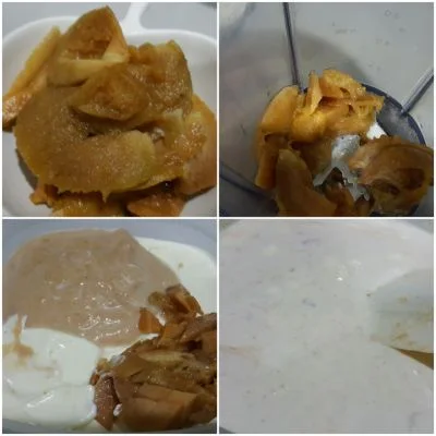 Chikoo Ice Cream preparation