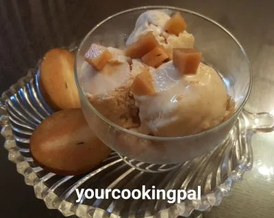 Chikoo Ice Cream preparation
