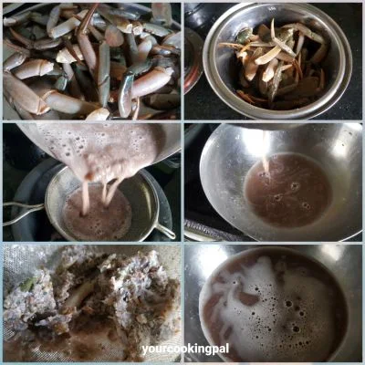 Crab Curry preparation