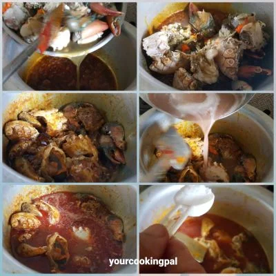 Crab Curry preparation
