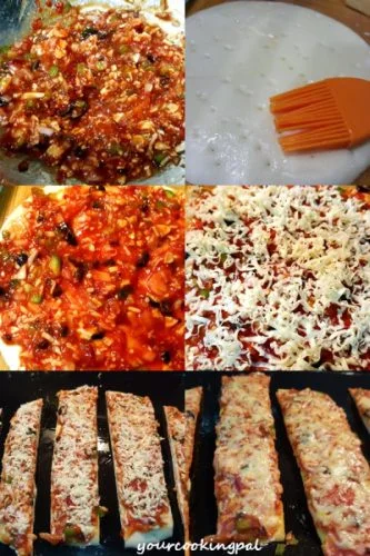 Crispy Pizza Sticks - How to make Pizza Fingers preparation