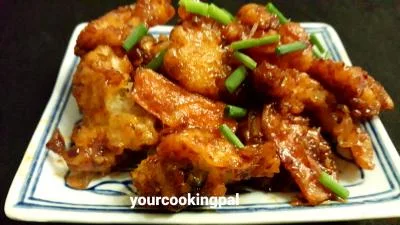 Crispy Vegetables in Sweet and Sour Sauce preparation photo 4