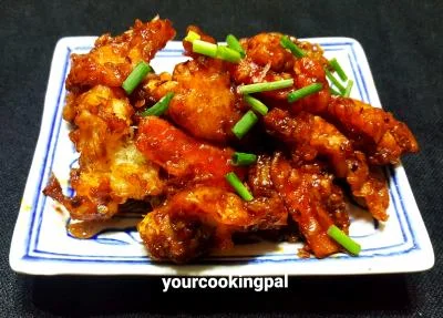 Crispy Vegetables in Sweet and Sour Sauce preparation photo 1