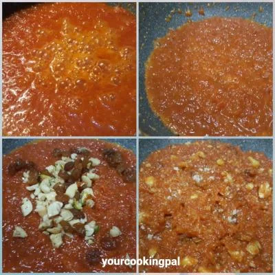 Gajar Halwa - Carrot Halva preparation