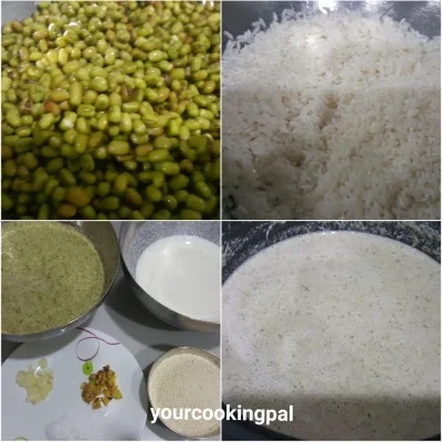 Green Moong Dosa preparation