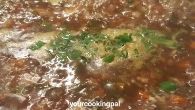 Hot and Sour Chicken Soup preparation