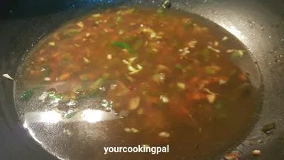 Hot and Sour Chicken Soup preparation