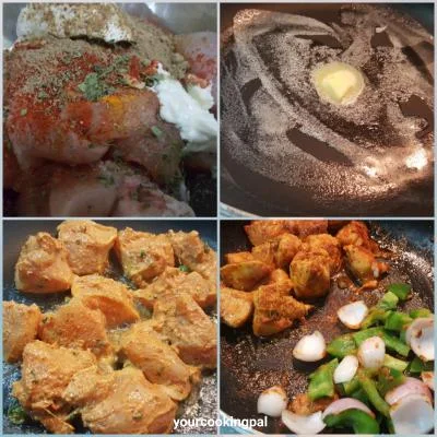Kadhai Chicken preparation