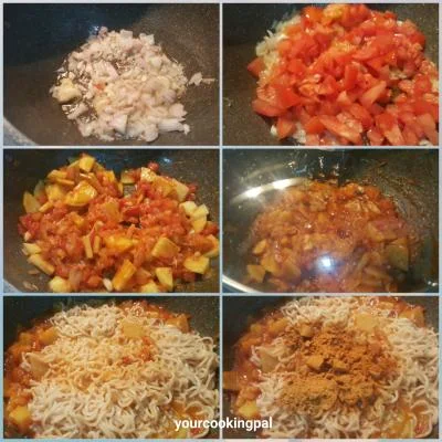 Masala Instant Noodles - Instant Noodles with a twist preparation