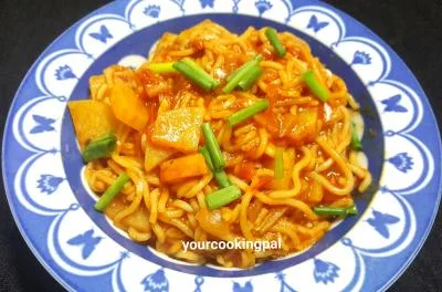 Masala Instant Noodles - Instant Noodles with a twist preparation