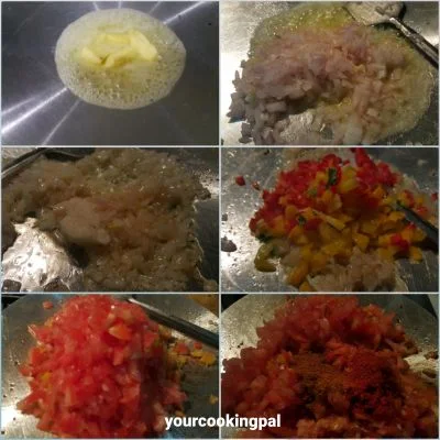 Masala Pav preparation