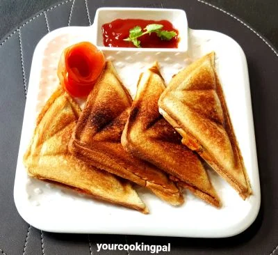 Masala Toast Sandwich preparation photo 2