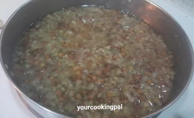 Masoor chi Amiti - Masoor Curry preparation