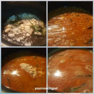 Masoor chi Amiti - Masoor Curry preparation