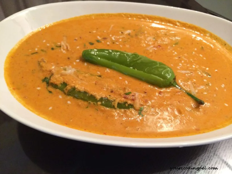 Mirchi Ka Salan (Fried Mild Chillies in Tangy Gravy) preparation photo 1