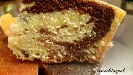 Orange Marble Cake with Orange Sugar Glaze preparation