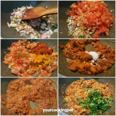 Paneer Burji preparation