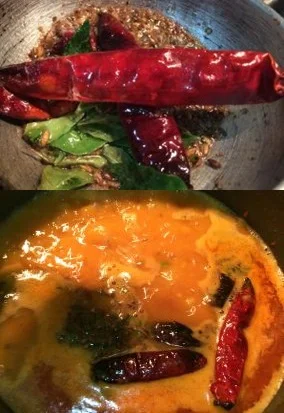 Pappu Charu (Andhra Style Sambar - Lentil Curry ) preparation