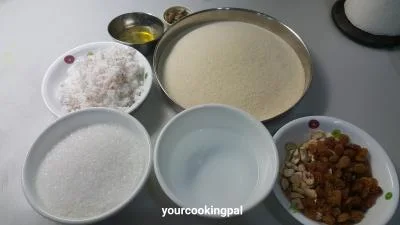 Rava Coconut Ladoo preparation
