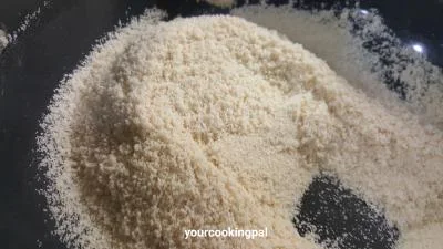 Rava Coconut Ladoo preparation
