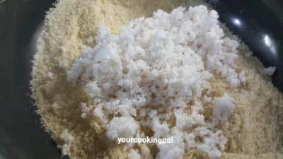 Rava Coconut Ladoo preparation
