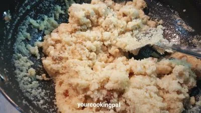 Rava Coconut Ladoo preparation