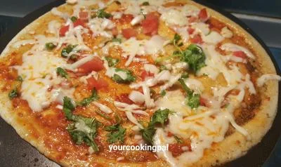 Schezwan Cheese Dosa preparation
