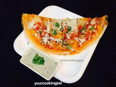 Schezwan Cheese Dosa preparation photo 1