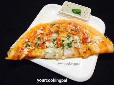 Schezwan Cheese Dosa preparation photo 2