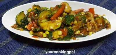 Stir Fried Veggies in Black Bean Sauce preparation photo 1