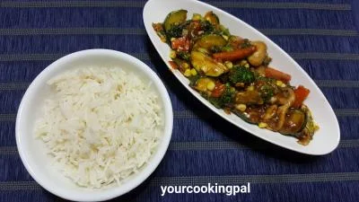 Stir Fried Veggies in Black Bean Sauce preparation photo 2