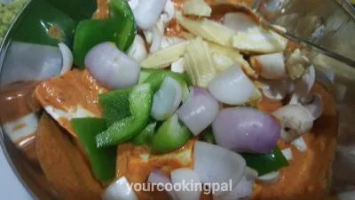 Tandoori Vegetables preparation