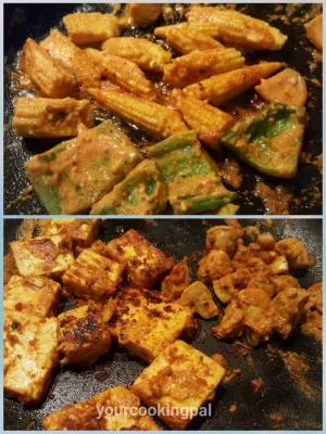 Tandoori Vegetables preparation