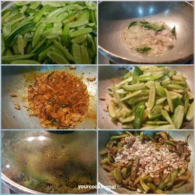 Tedali /Tondali Sabzi - Ivy Gourd Stir Fry preparation