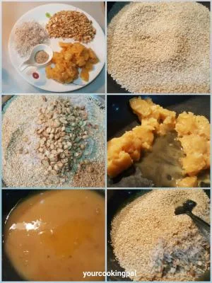 Til Ladoo - Sesame Ladoo preparation