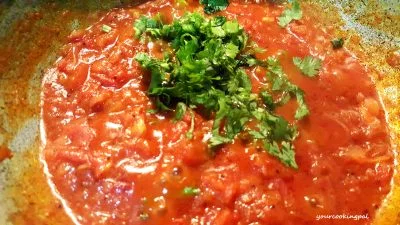 Tomato Sabzi preparation