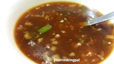 Veg Hot and Sour Soup preparation photo 1