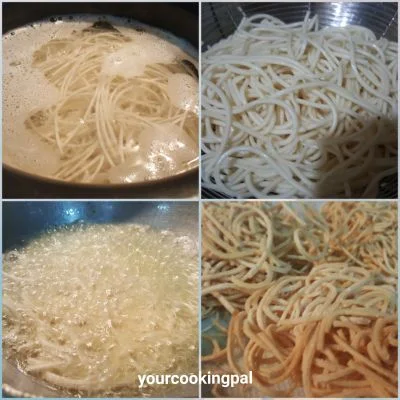 Veg Manchow Soup preparation